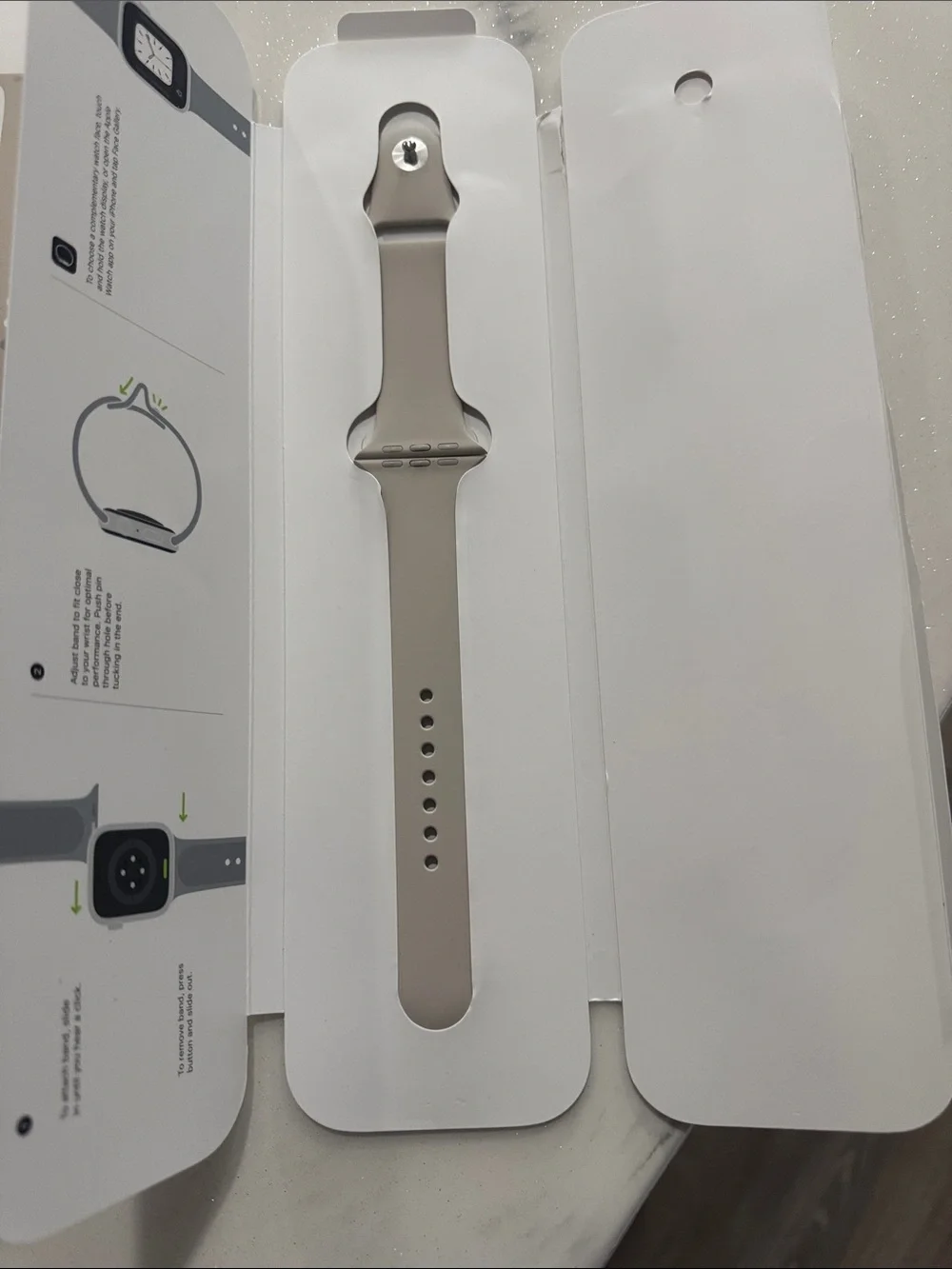 Apple Silicone Watch Band in Light Beige